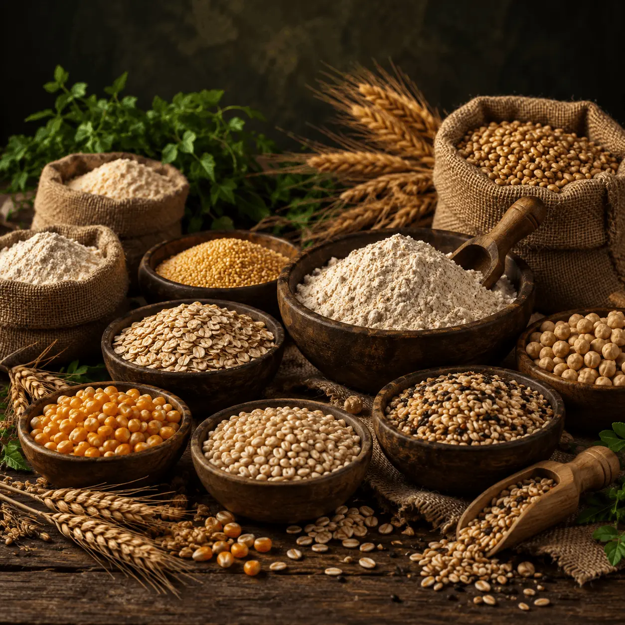 Flours and grains